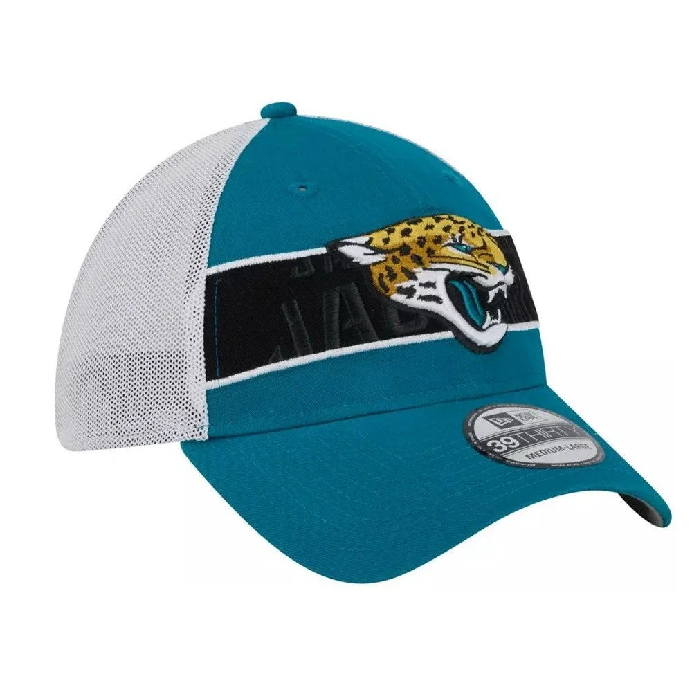 New Era Jacksonville Jaguars Banded Team 39THIRTY Stretch Flex Hat M/L Teal